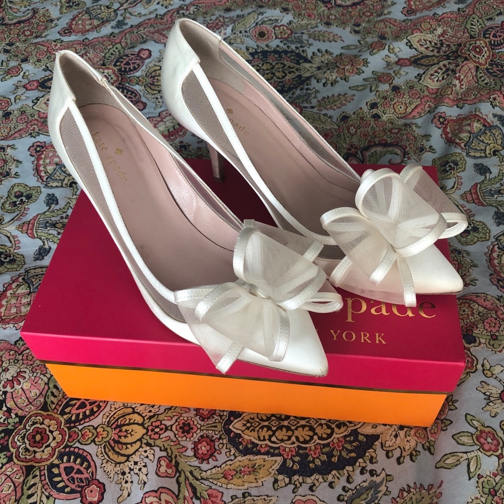 Kate Spade Jackie Heel in Ivory